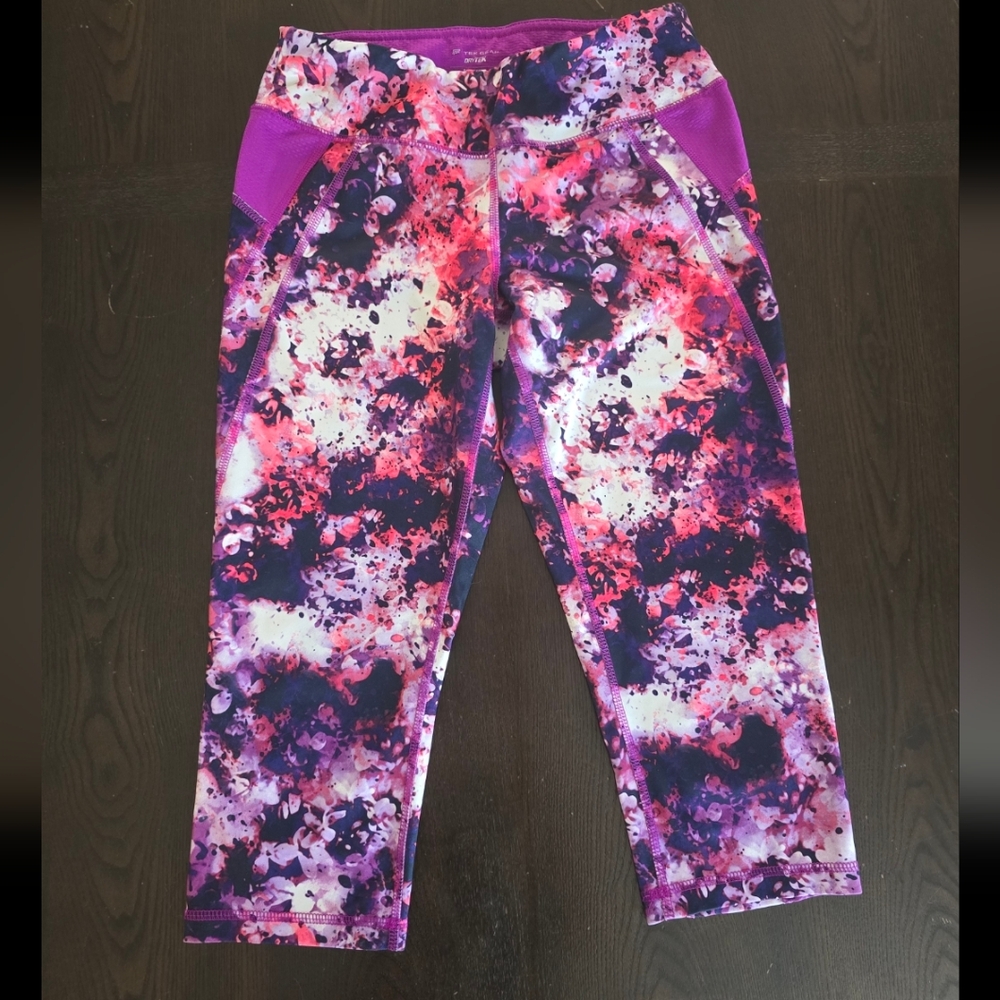 Tek Gear Purple and Pink Tie-Dye Leggings